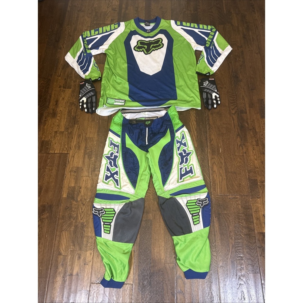 Fox Racing 360 Gear Set Jersey XXL - Pants 34 - Gloves XXL Complete Outfit EUC